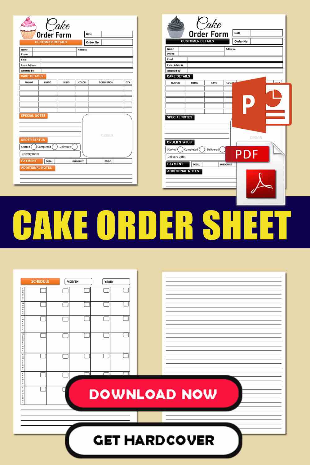 Cake Order Form Template